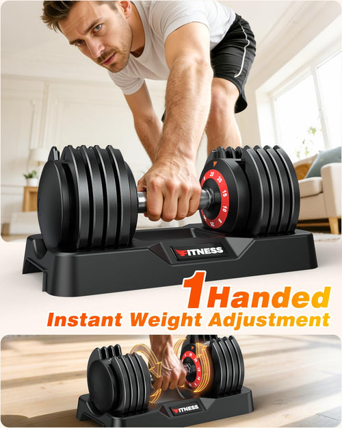 22.5LB Adjustable Dumbbell Pair for Home Workouts